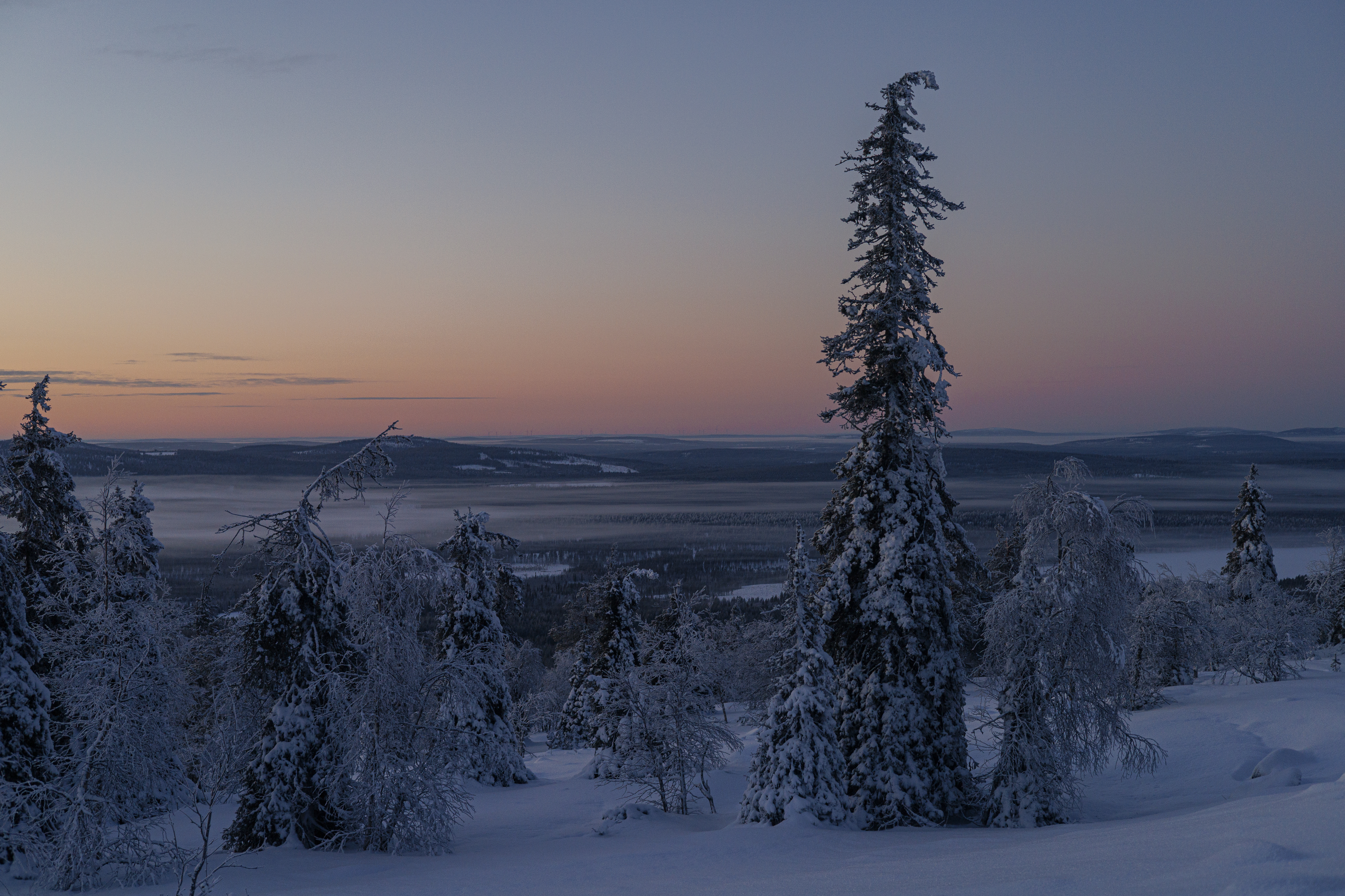 Auringonlasku Sallassa